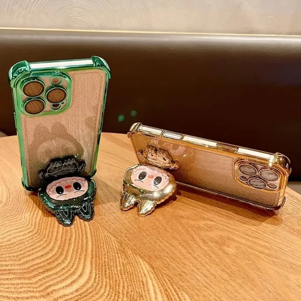 Black Labubu phone stand with mirror (New)